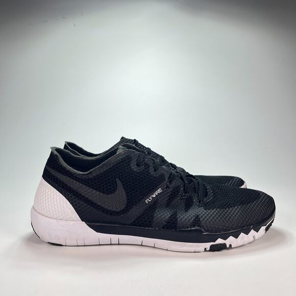 Nike Free Trainer 3.0 V3 Black White Running Shoes 705270-001 Men Size 12 - Picture 1 of 10